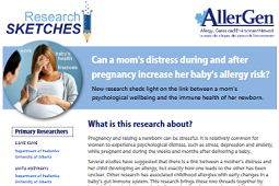 New lay summary: Can mom’s distress increase baby’s allergy risk?