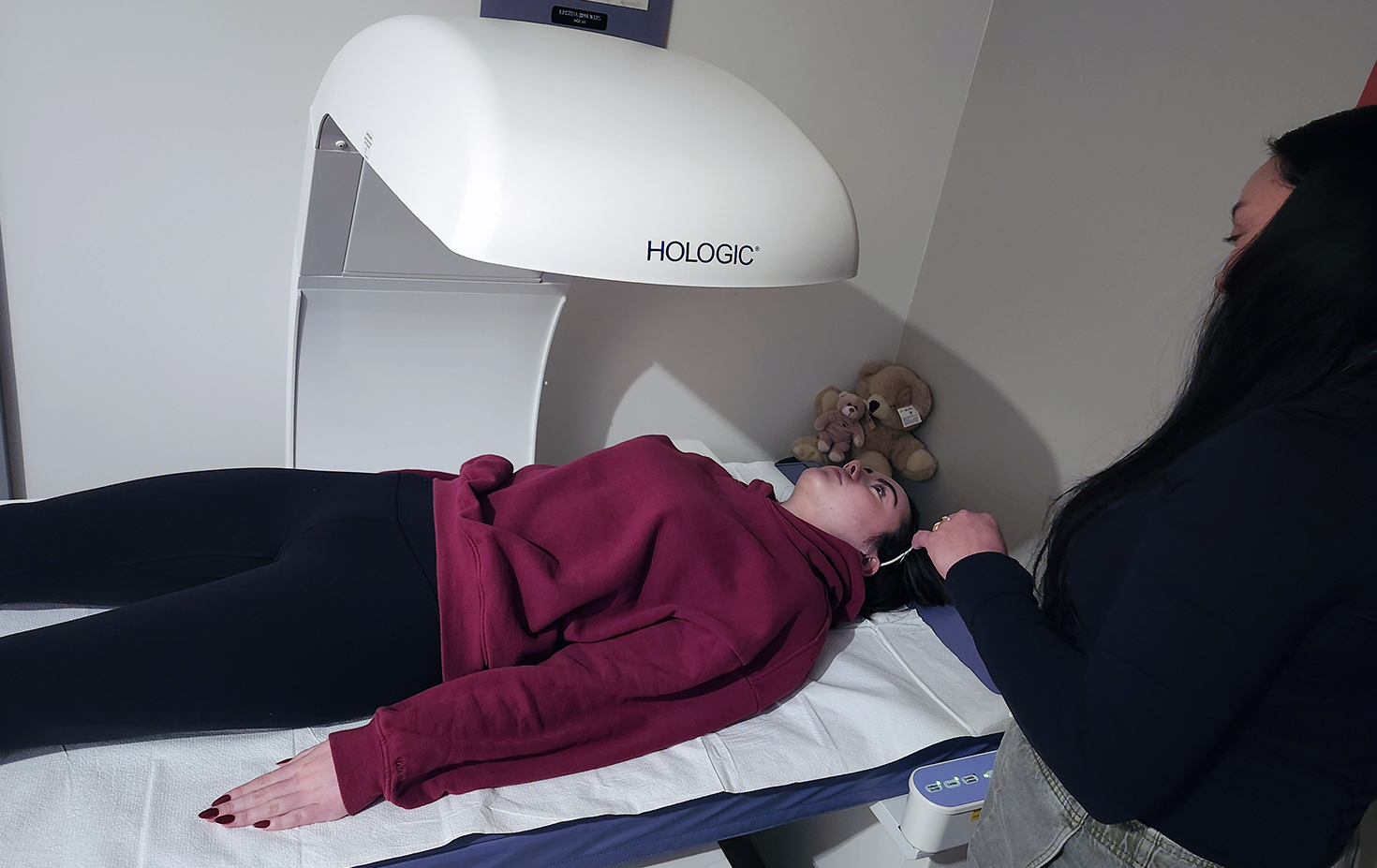 Manitoba: Naomi undergoes a DXA scan at her 16-year visit